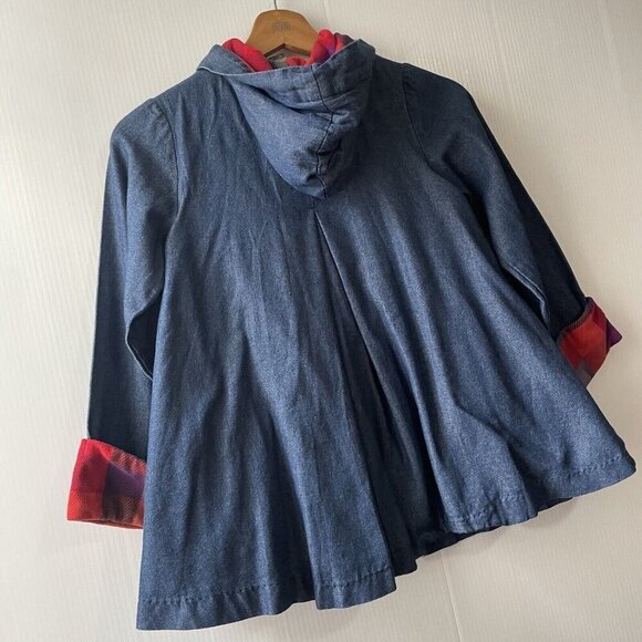 Maria Elena Girls Button Down Hooded Embroidered Fox Fall Jacket Dress Lined 6 - Picture 15 of 16